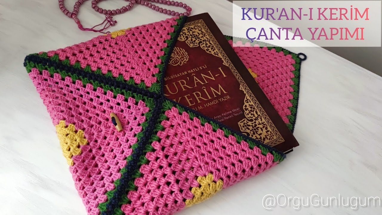 ÖRGÜ KUR'AN-I KERİM KILIFI YAPIMI ✨ Örgü Kitap Kılıfı Yapımı