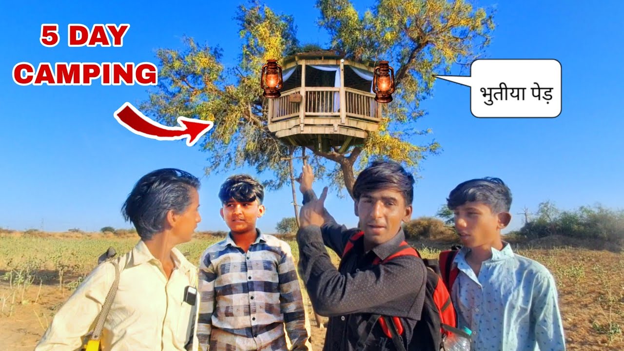 Building survival tree house | bushcraft camping  | camping in india | Village gavala
