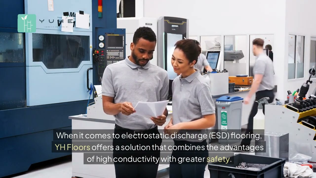 Manufacturing carbon free ESD anti-static vinyl flooring sheets factory in China -YH FLOORS company