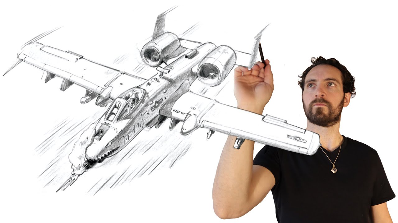 How to Draw an Airplane | A-10 Warthog | Military Planes