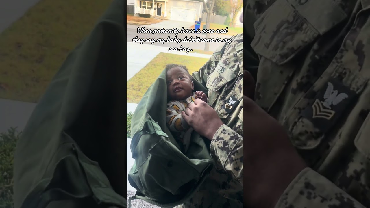 When paternity leave is over and you have to get back to service to your country.  