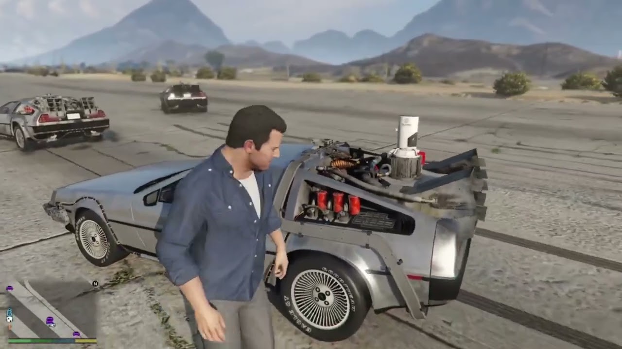 reviewing the Back to the Future mod in GTA V