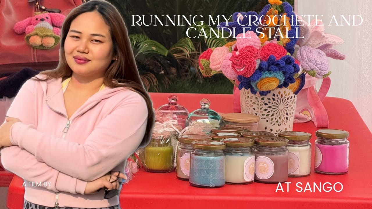 Running my crochet and candle stall at sango village Itanagar with my friend Arunachal Pradesh 