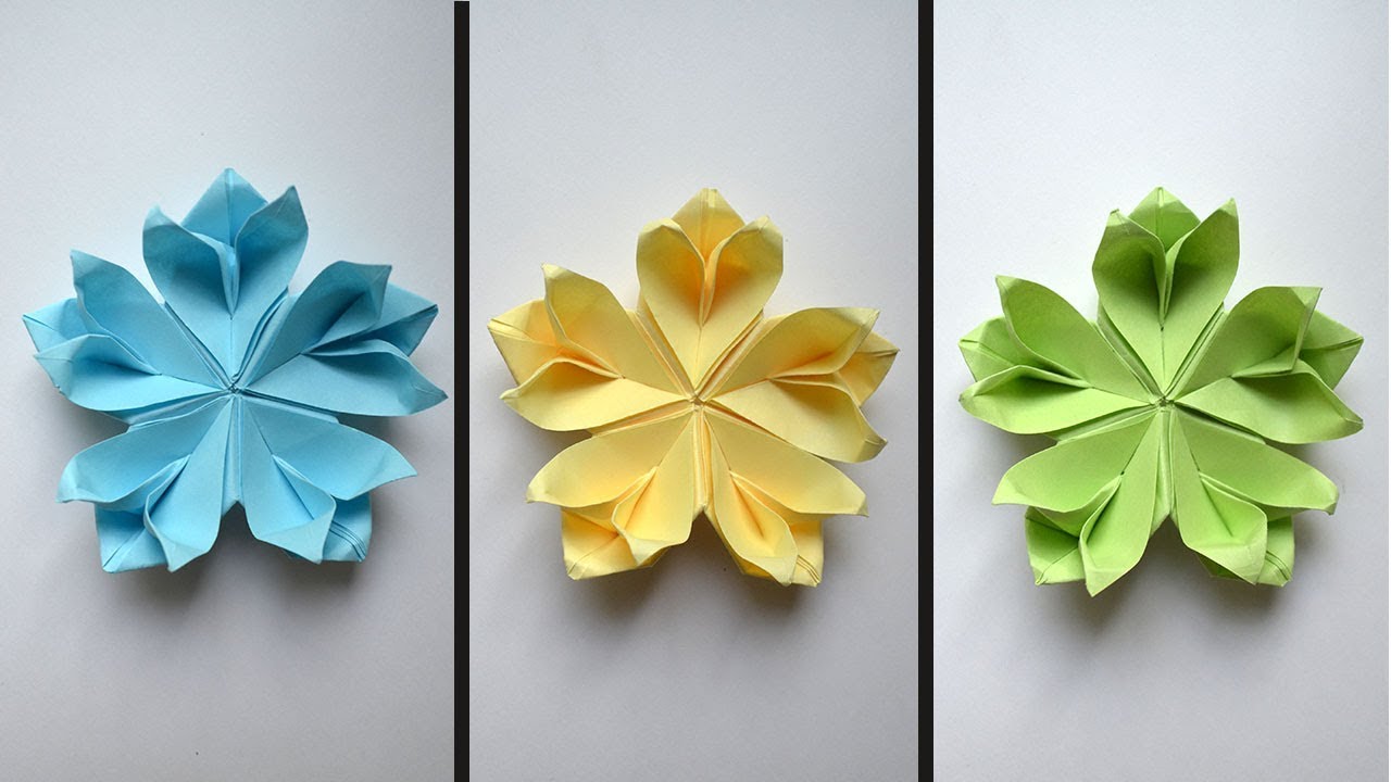 Amazing Paper FLOWER Modular Origami Tutorial DIY