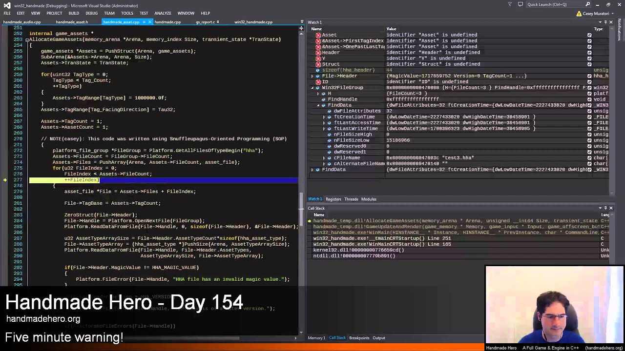 Handmade Hero Day 154 - Finding Asset Files with Win32
