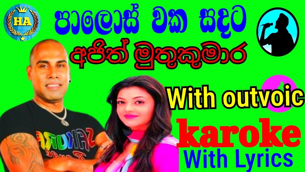 Paloswaka Sadata|පාලොස්වක සදට |Mix Shinhala Karoke Ajith muthu kumarana|With outvoic|| Lyrics |Song