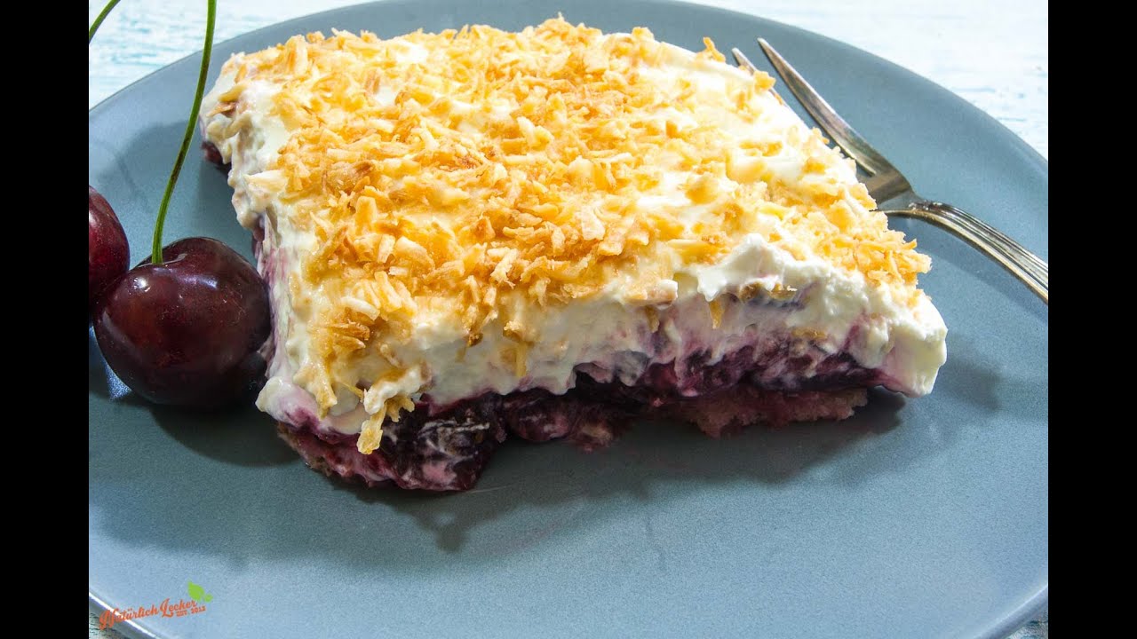 Kirsch-Kokos Tiramisu -- Rezept und Anleitung - Natürlich Lecker