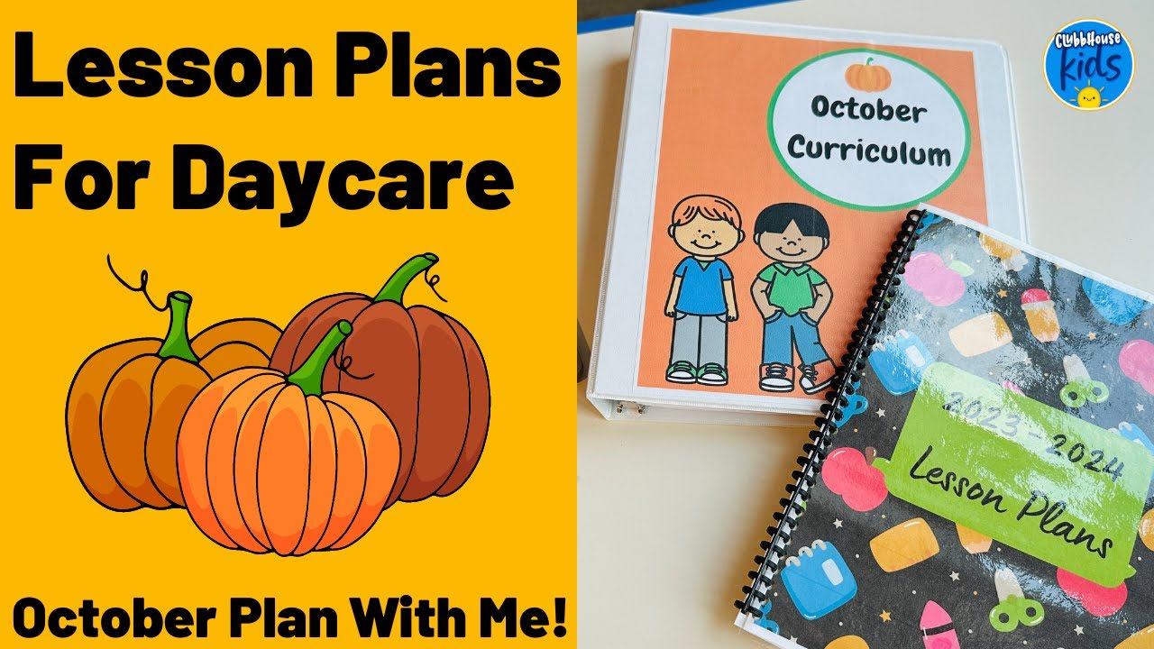 Lesson Plans for Daycare | October Plan With Me