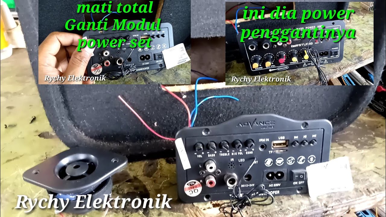 sangat mudah!!! speaker advance ganti modul power tinggal pasang