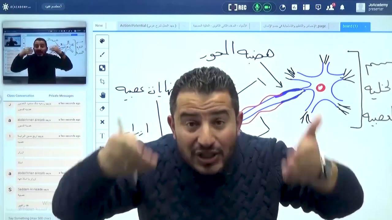 السيال العصبي احياء مع الاستاذ معتصم عبود