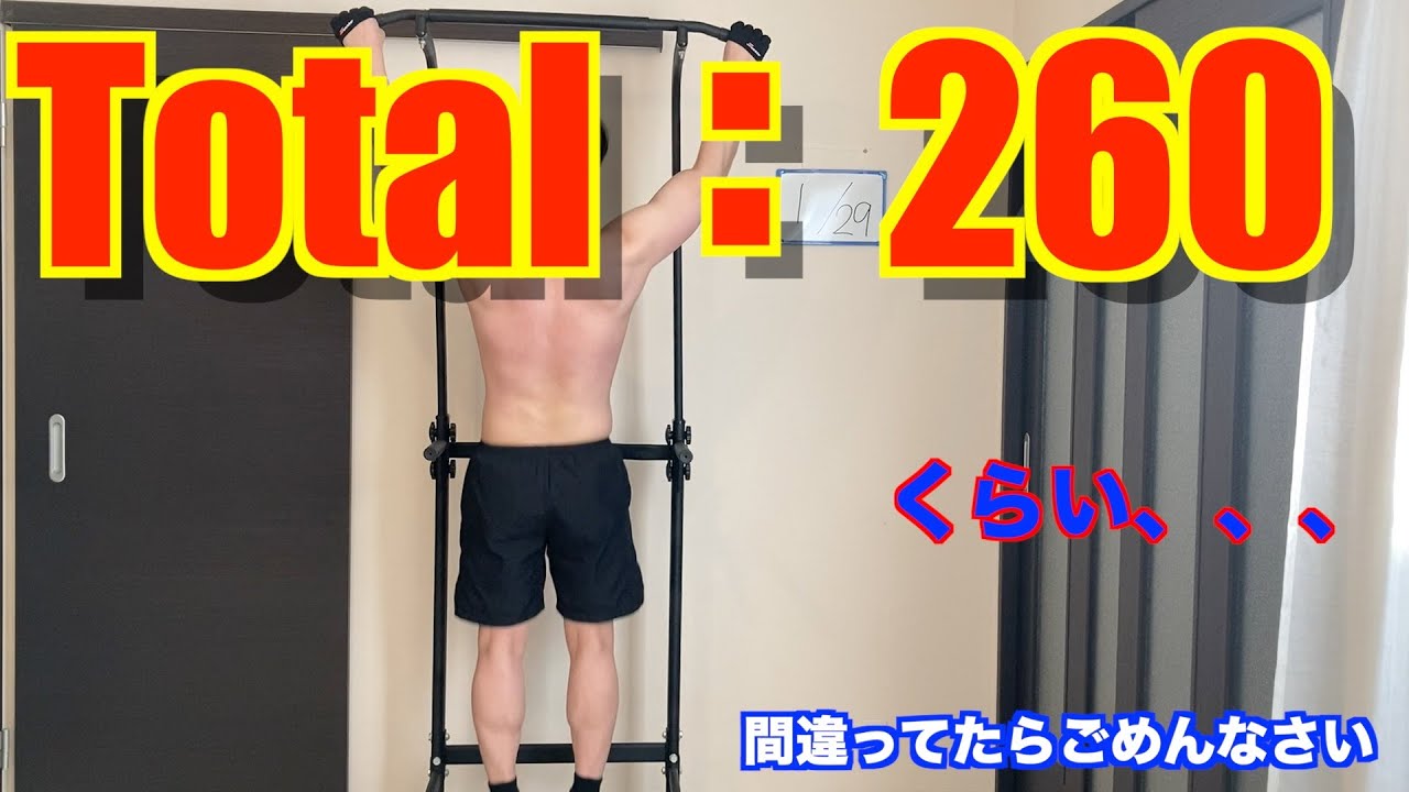 113懸垂（2026/1/29）追込み前の動画です