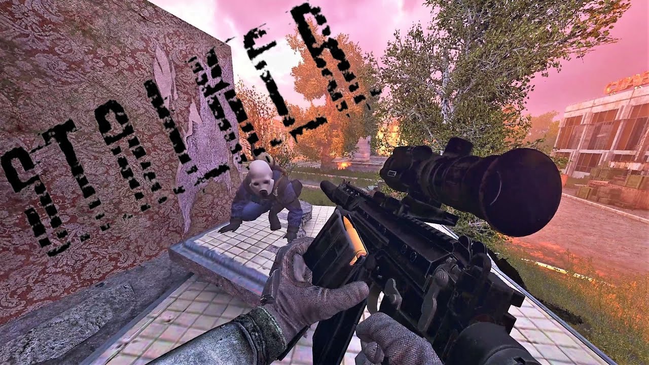 Escorting an Ecologist Across the Map in S.T.A.L.K.E.R. Anomaly, also Sniping