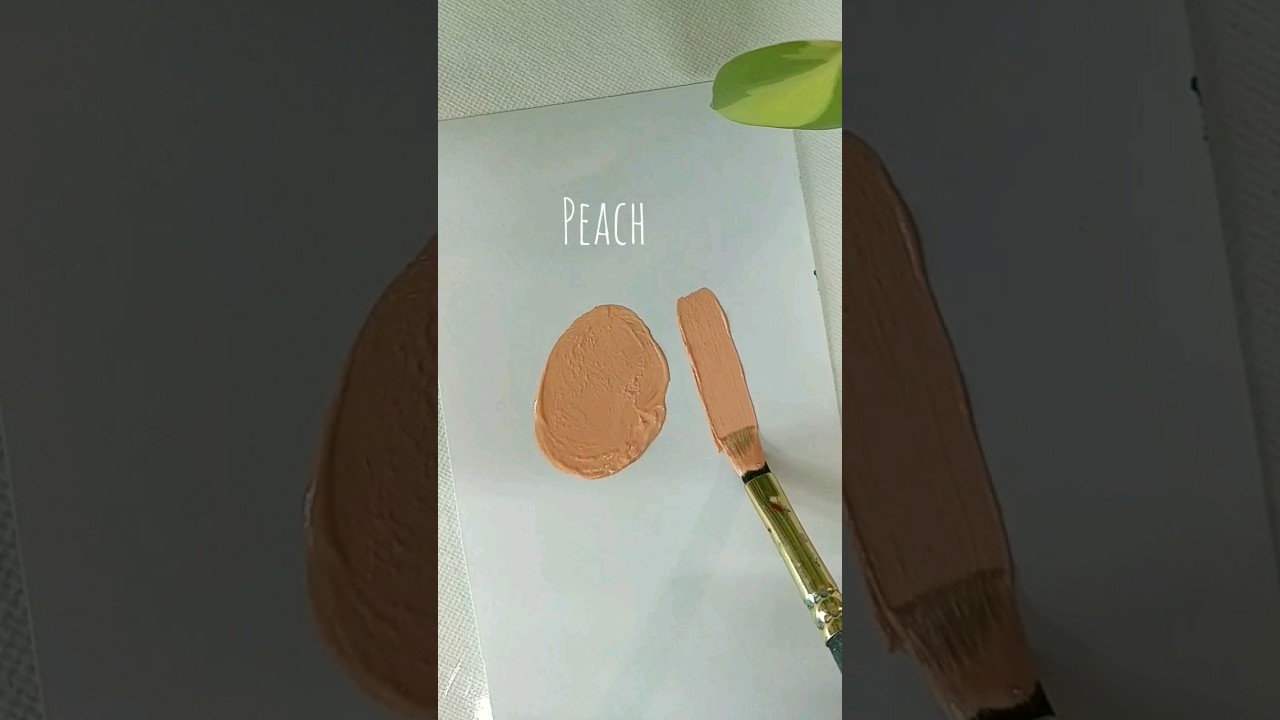 How to make Peach colour with acrylics #howto #peach #acrylic #shorts