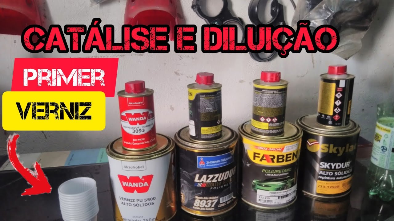 como catalisar e diluir primer e verniz automotivo
