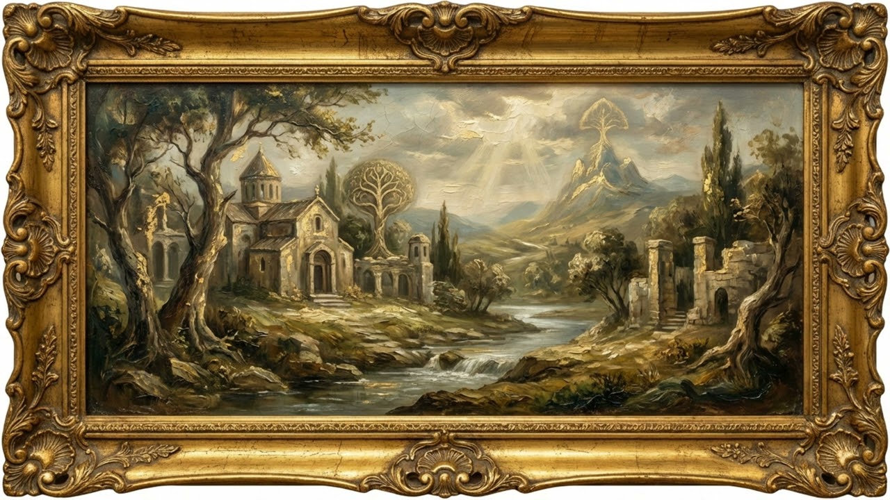 4K TV Art Frame: Sacred Sanctuary | Classical Oil Painting Virtual Window