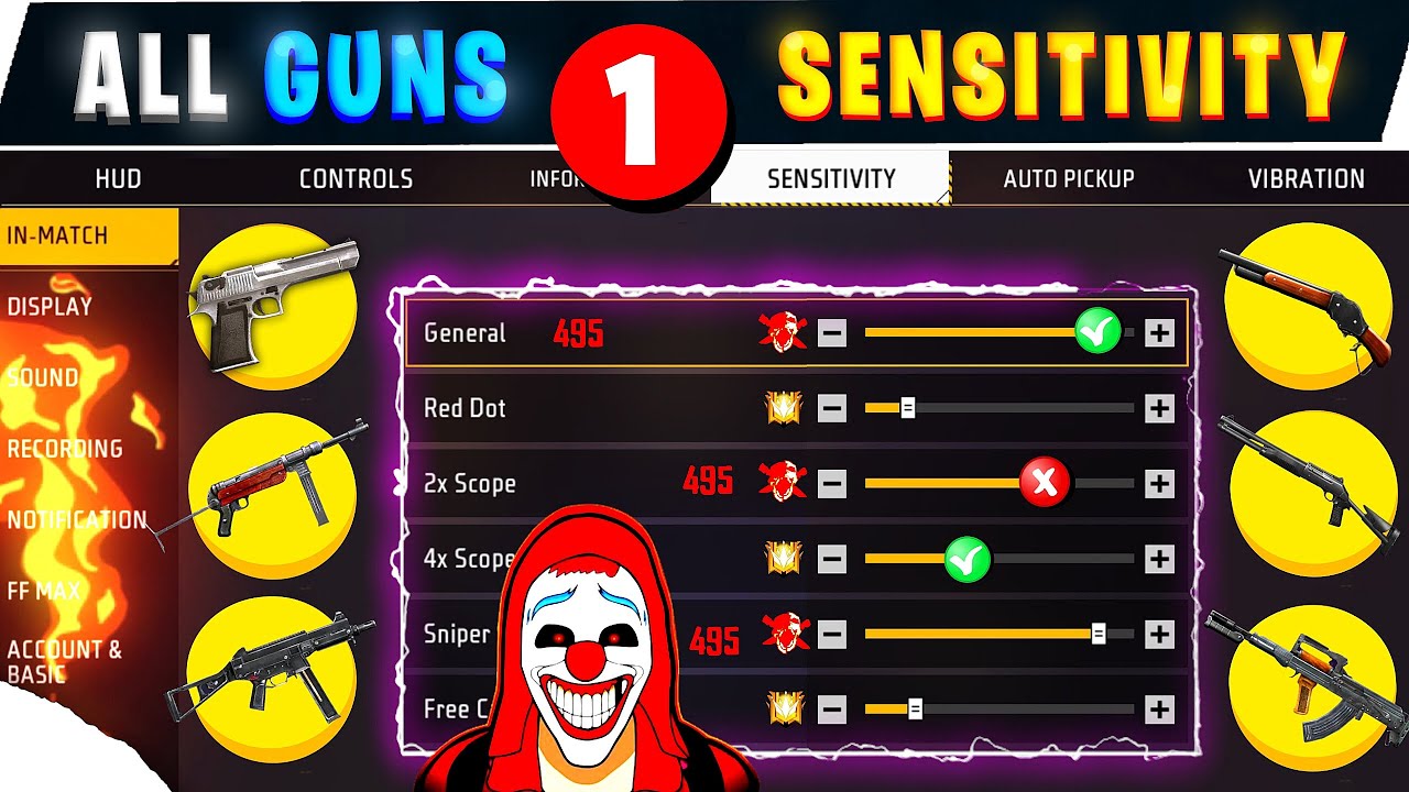 All guns headshot sensitivity 🔥 || Headshot setting in tamil || After update headshot sensitivity 🎯