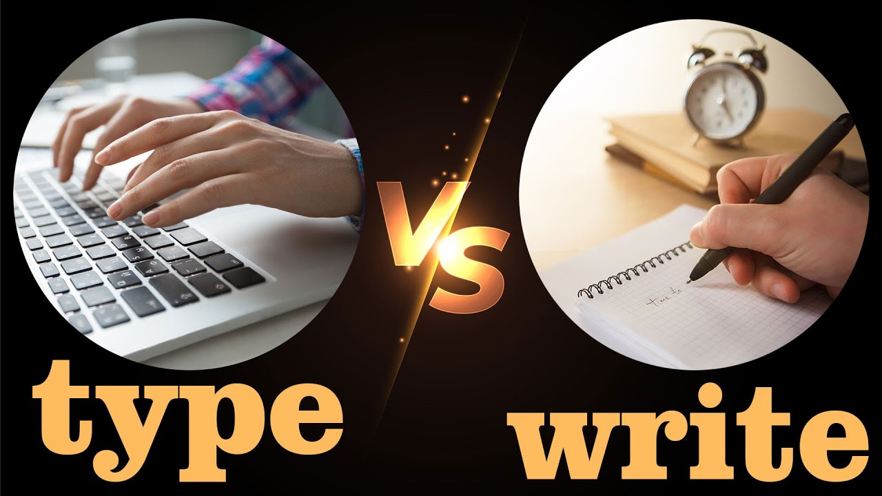 الفرق بين writing and typing