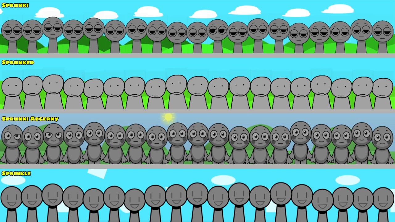 Mix All Characters Together in Sprunki vs Sprunked vs Sprunki Abgerny vs Sprinkle!