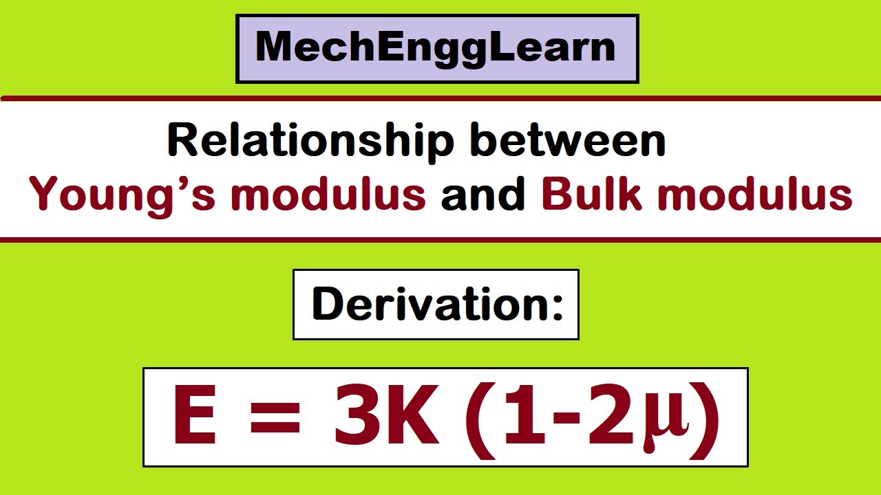 Relationship between Young's Modulus and Bulk Modulus
