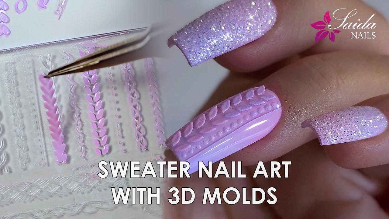 Sweater Nail Art with 3D MOLDS