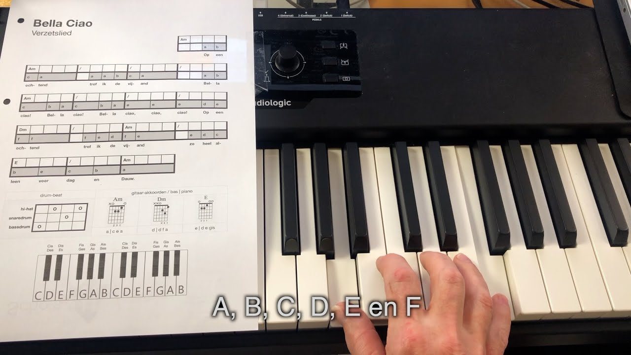 Bella Ciao – Leer melodie spelen op keyboard, metallofoon en invoeren in Chrome Music Lab