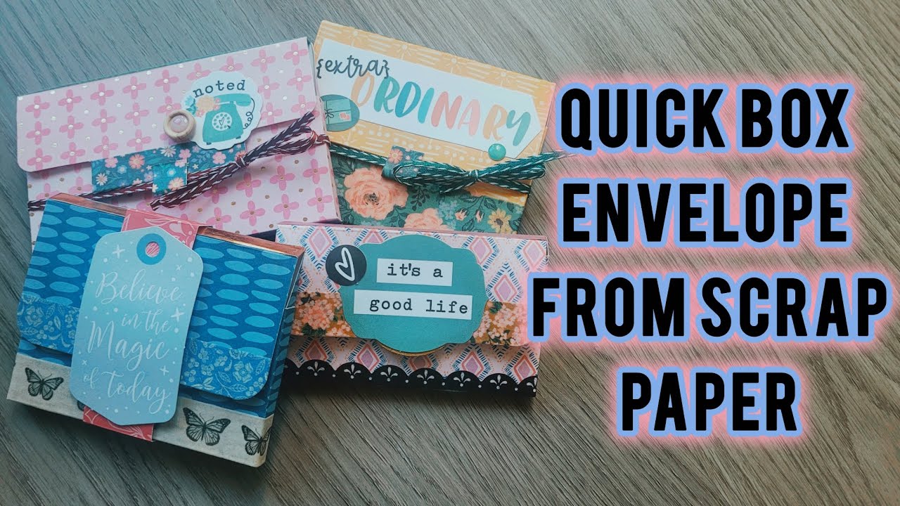 Quick and Easy Box Envelope with ANY scrap paper + Washi Tape Hack