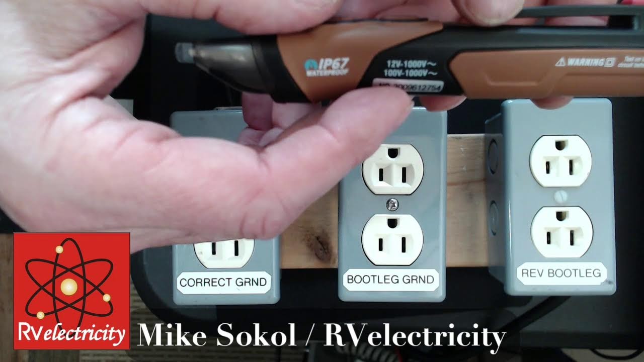 Mike Sokol shows how to use a Non-Contact Voltage Tester to find a Reverse Polarity Bootleg Ground