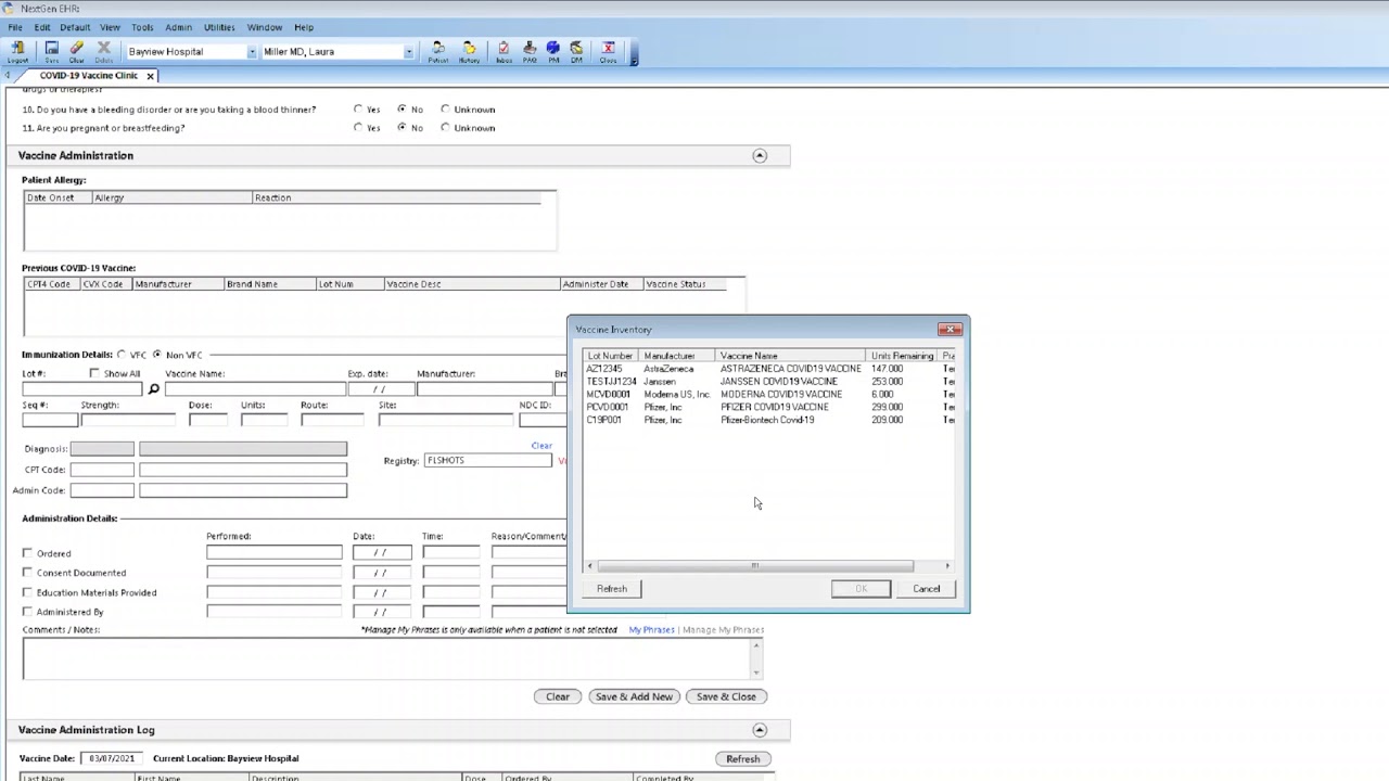 NextGen EHR COVID-19 Vaccine Template 1.6 Workflow Review
