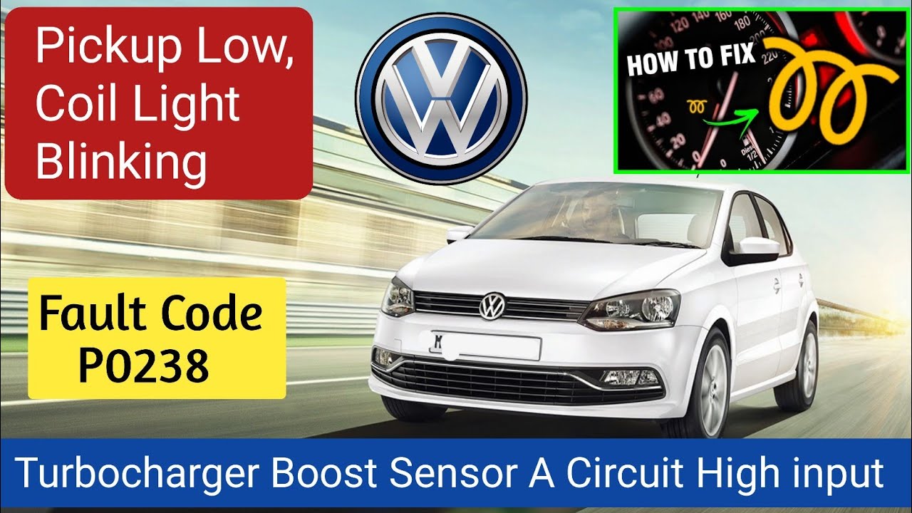 Vw Polo Pickup Low Problem Fault Code P0238 Turbocharger boost sensor A Circuit input. #vw 
