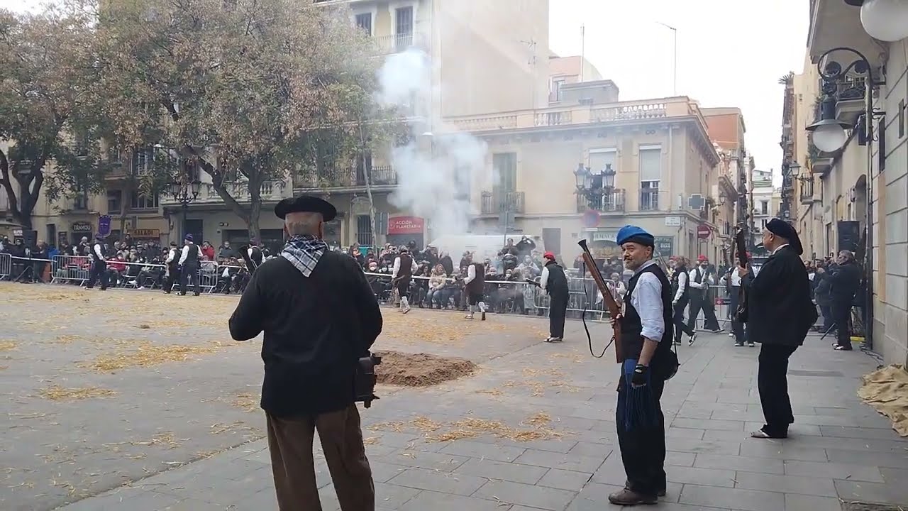 REPRESENTACIO DE LA REVOLTA DE LES QUINTES DE#1870 16TH DIA DA DELS TRABUCAIRES DE GRACIA#BARCELONA.