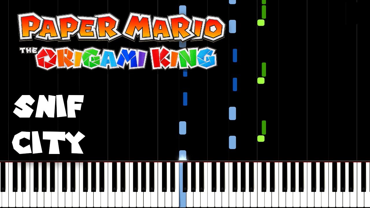 Snif City - Paper Mario: The Origami King (Piano Tutorial) [Synthesia]
