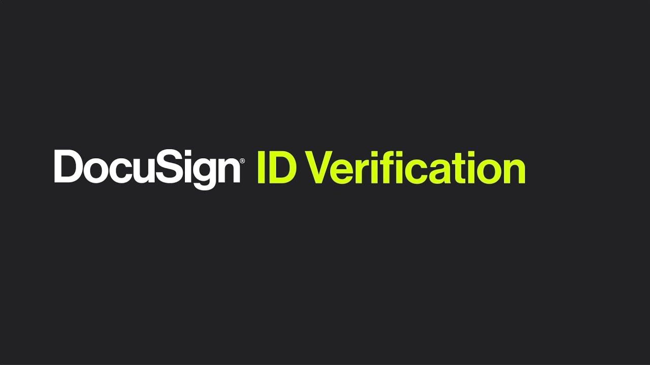 DocuSign ID Verification