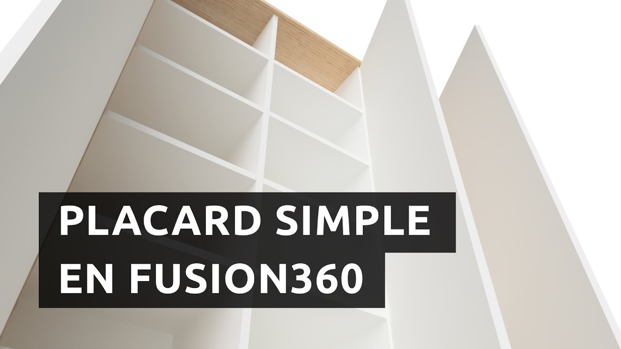 Placard ropero simple en Fusion 360 en español + Render final del proyecto