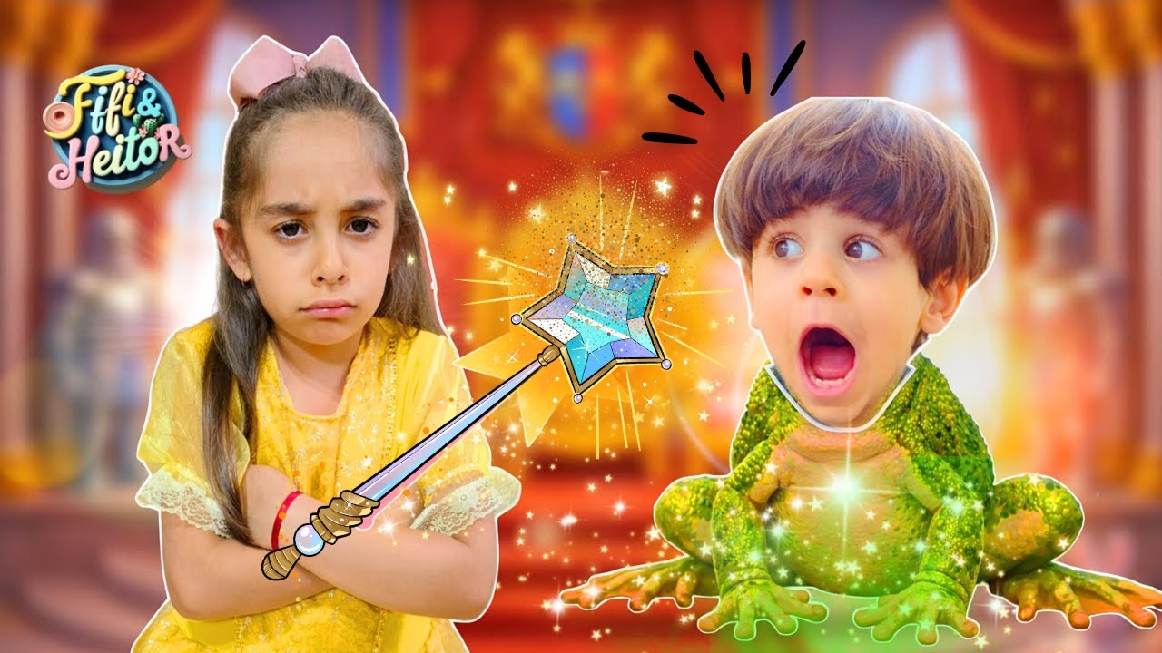 FIFI VIRA PRINCESA E TRANSFORMA HEITOR EM SAPO 🐸👑  HISTÓRIA INFANTIL DIVERTIDA