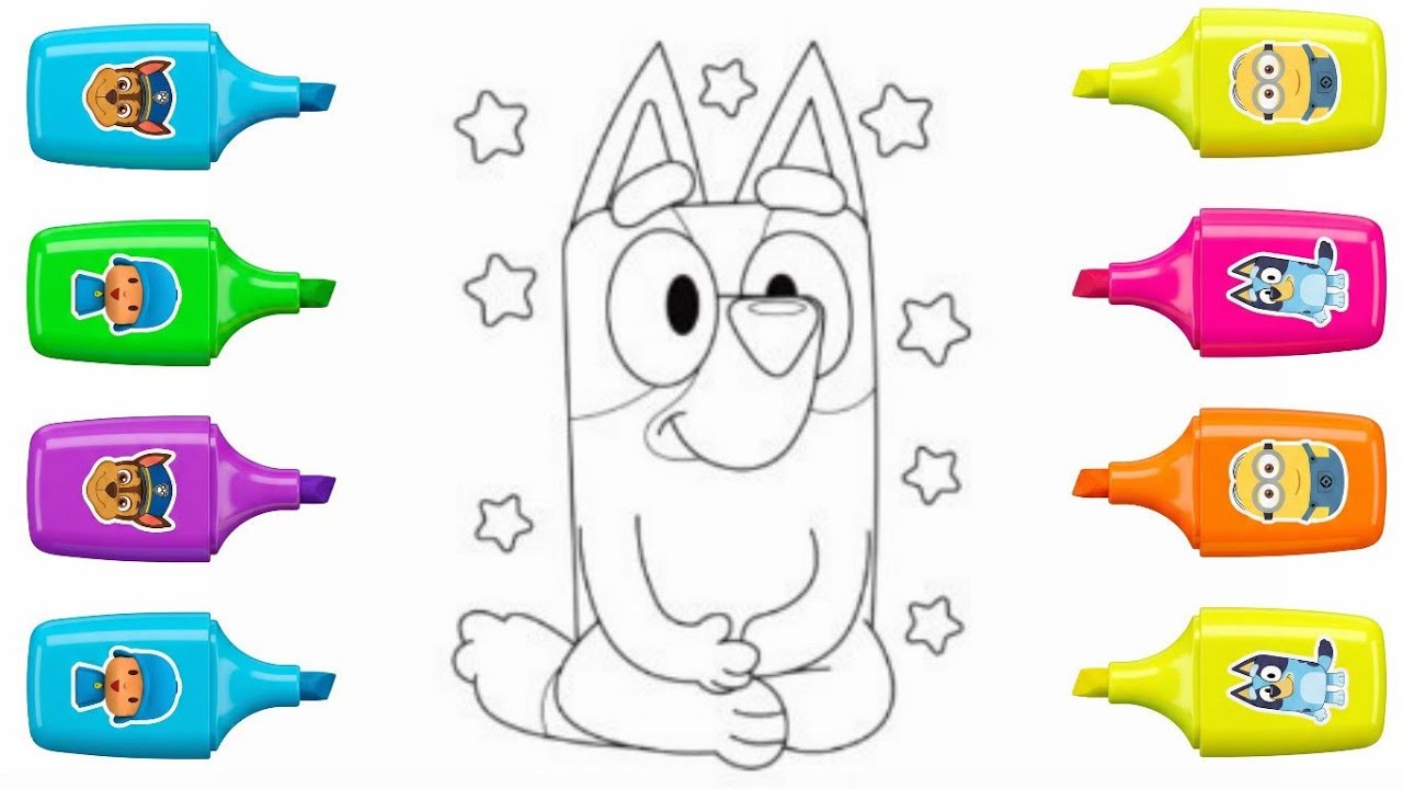 Bluey Drawing Easy Step by Step for Children ✏️