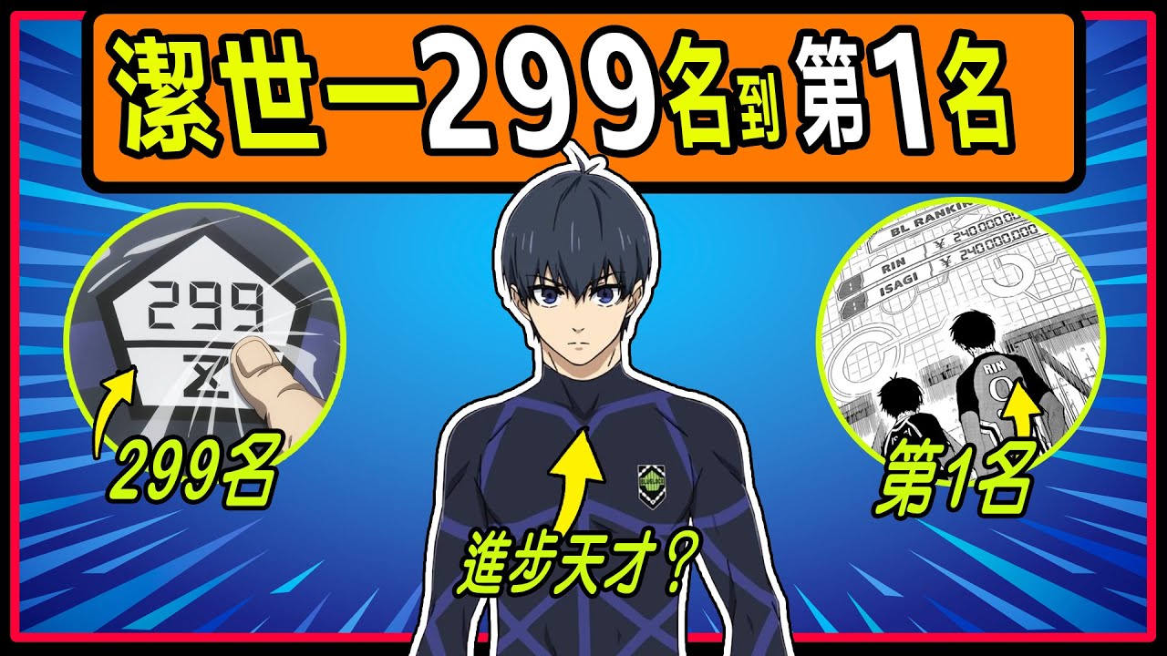 【藍色監獄】299名到第1名！潔世一到底經歷了什麼？！從吊車尾到王牌！