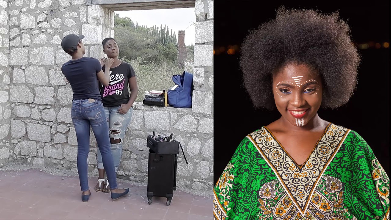 Jamaican Photography - Behind The Scenes Make Up