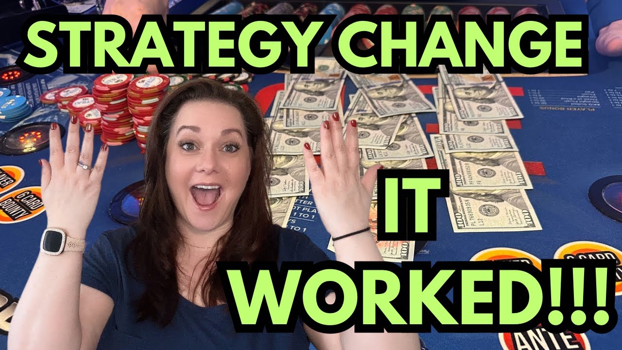 3 CARD POKER in LAS VEGAS! STRATEGY CHANGE! IT WORKED!!! 🍀🔥