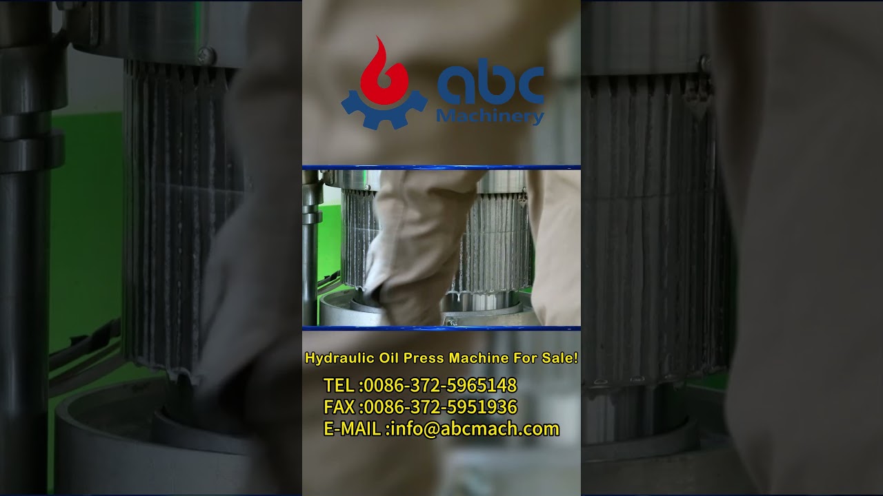 Hydraulic Oil Press Machine &mdash; Cold Press Tech for Pure Oil! #oil #oilpress #oilpressmachine #cooking