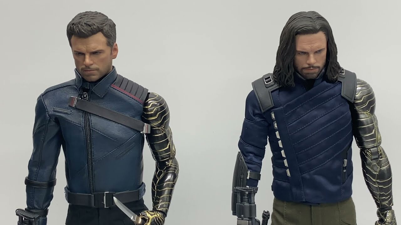 4k Hot toys MMS 509 and TMS 039 Bucky Barns ( Winter Soldier) 1/6 Scale Figure Comparison