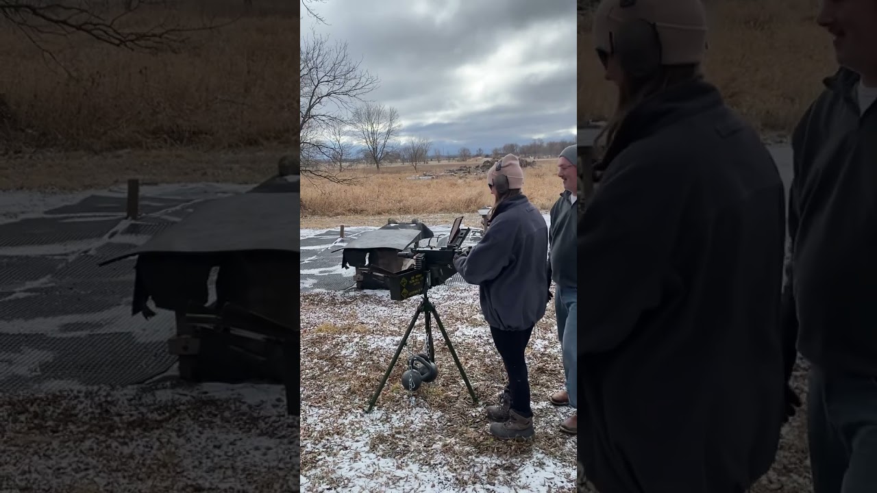 Dr. Cambry shooting the Browning M1919 &ldquo;Hotrod&rdquo; Machine Gun.