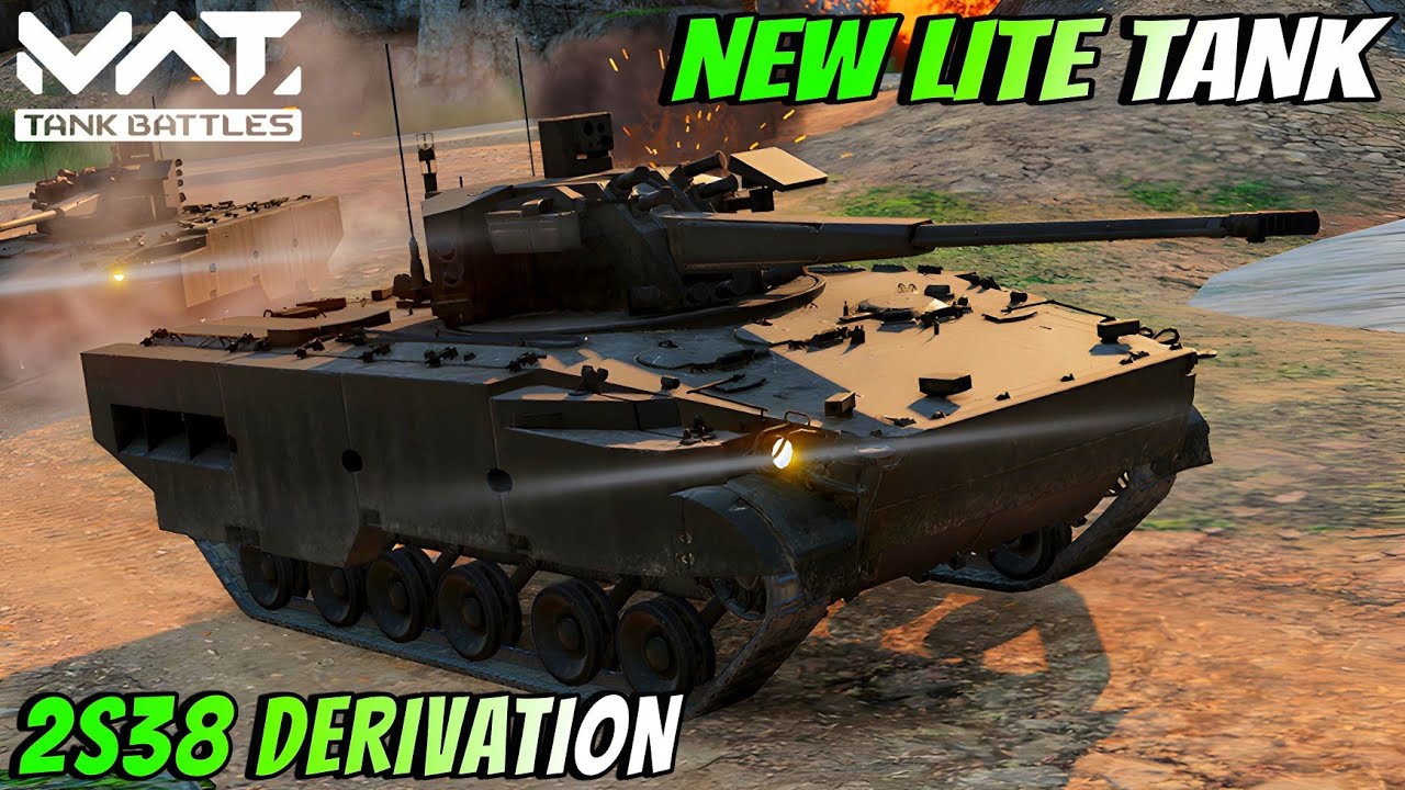 2S38 DERIVATION - New Lite Tank Review & Gameplay 🔥 MWT :  TANK BATTLES 