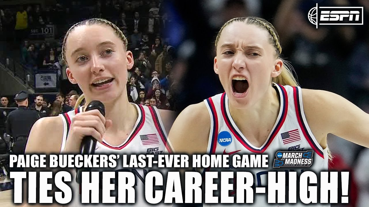 Paige Bueckers ties her CAREER-HIGH with 34 PTS in her LAST-EVER UCONN HOME GAME 🙌 | ESPN CBB