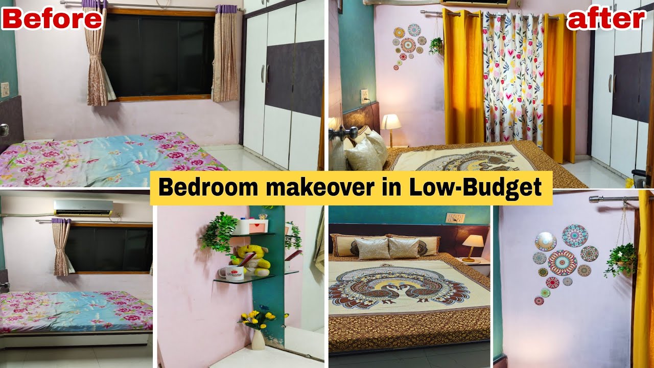Middle Class Small Bedroom Makeover | Indian bedroom makeover | Low Budget Makeover