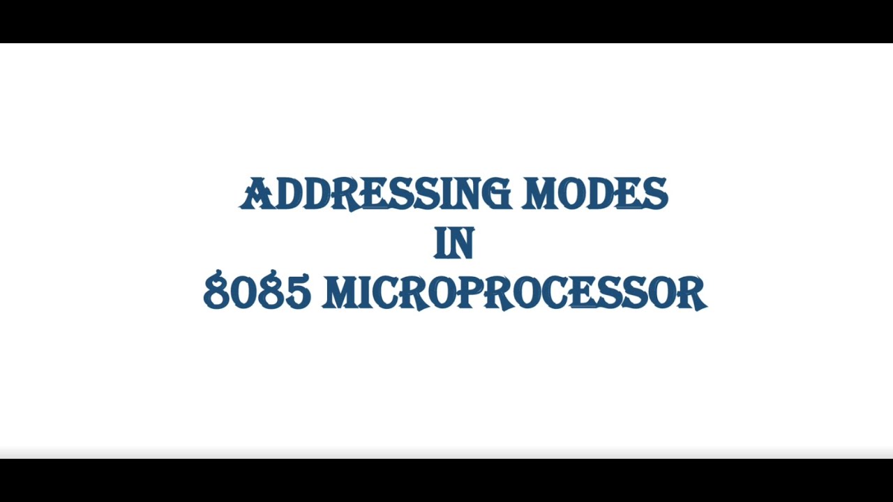 Addressing modes in 8085 microprocessor (Explanation with Examples)/GATE