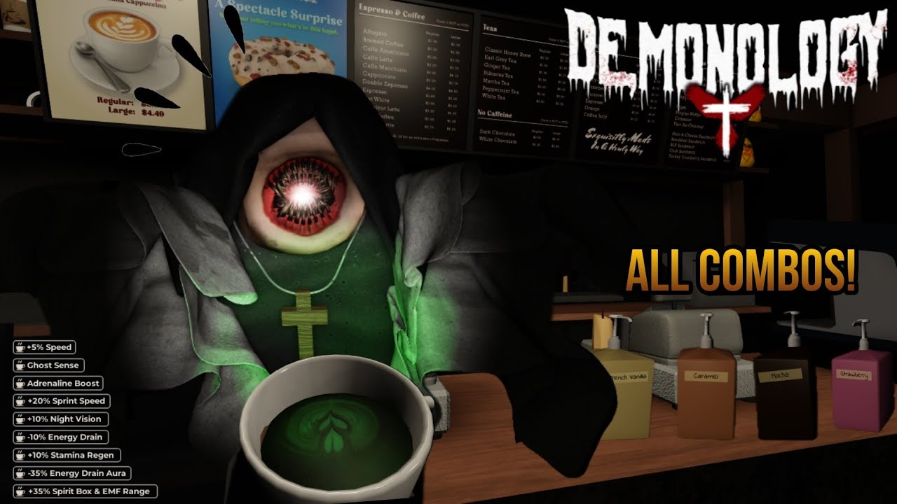 Demonology roblox - All flavours Combinations & Perks in the New Cafe Map!
