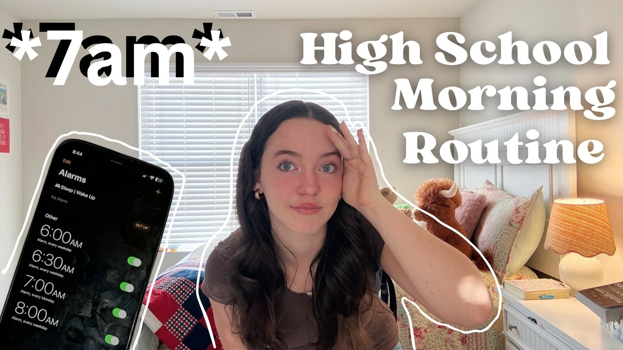My 7:00 AM High School Morning Routine (*REALISTIC*) 😴