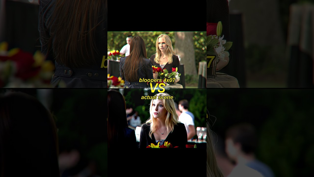 The Vampire Diaries Bloopers VS Actual Scene; Season 4, episode 7 🔥 #thevampirediaries