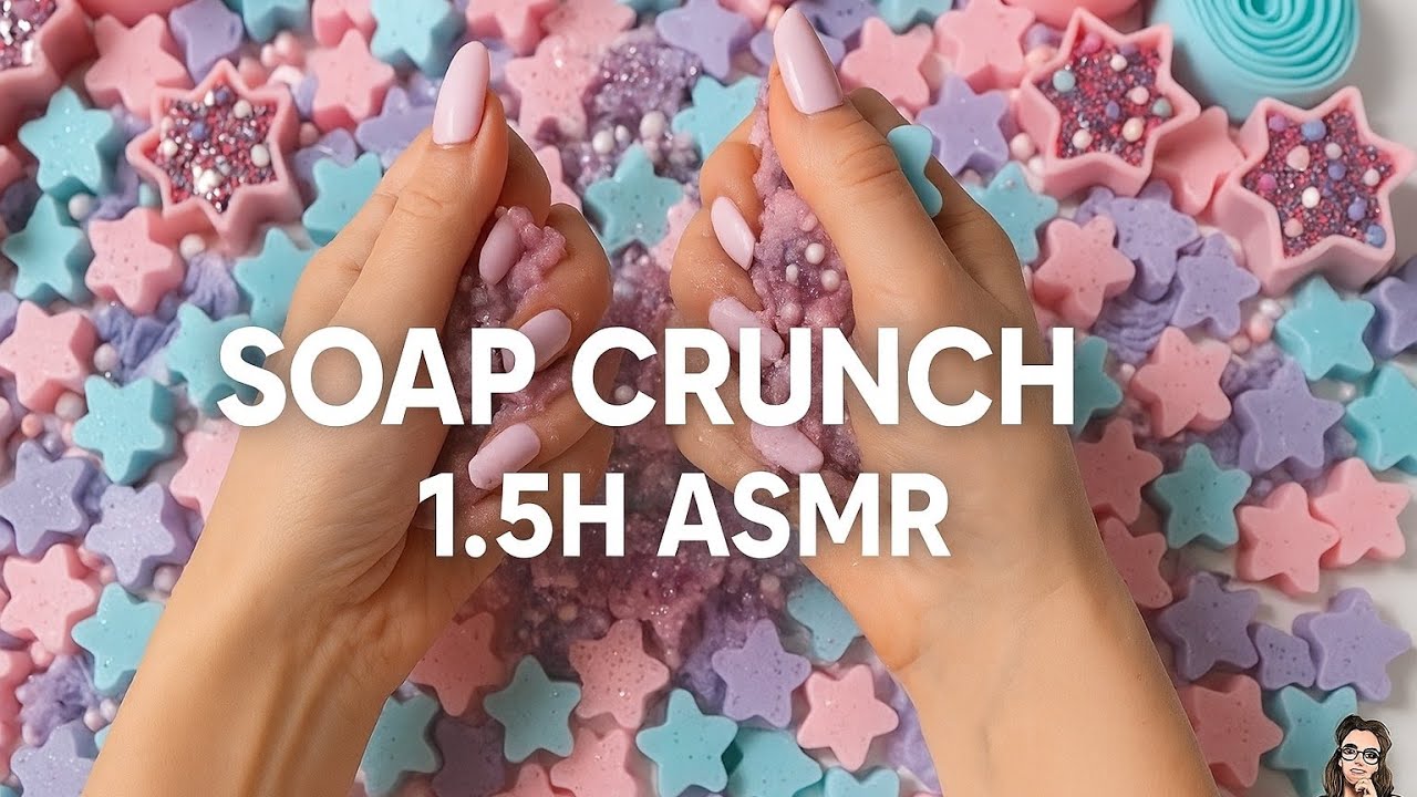 ASMR SOAP CRUNCH — 1.5 Hours of Satisfying Pastel Sounds (No Talking).