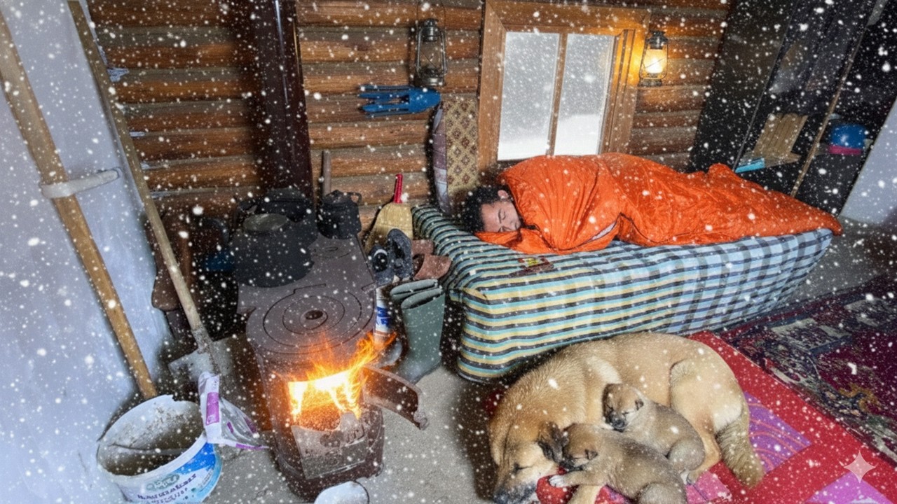 I SURVIVED a -45°F BLIZZARD Worst Snow Storm I've Seen - Trapped at my Off Grid Cabin